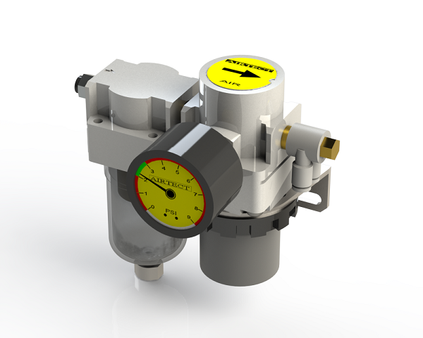 AIRTECT Air Pressure Regulator with Pressure Gauge, Air Filter and Fittings