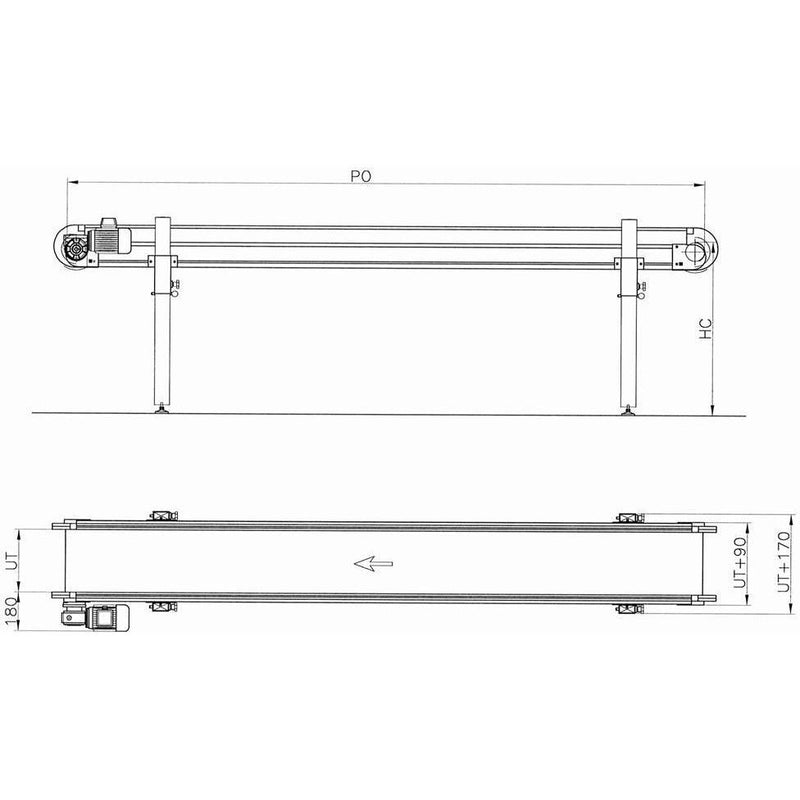 Linear Conveyor with PP/PA Modular Plastic Belt - Plastics Solutions USA