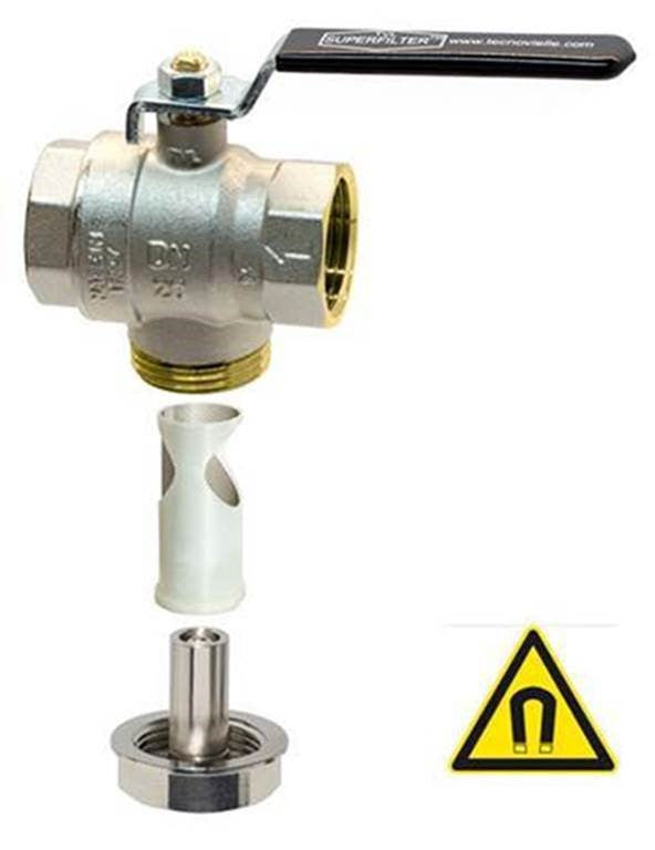 Ball Valve with Integrated Filter and Magnet
