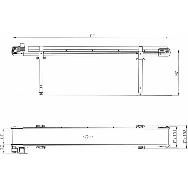 Linear Conveyor with PU/PVC Belt - Plastics Solutions USA
